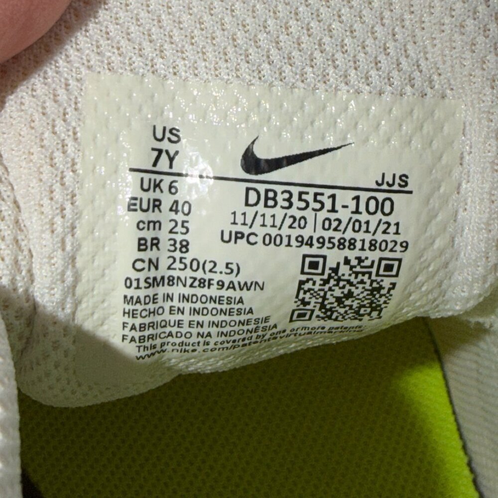 Nike Crater Impact Shoes Youth Size 7Y Cream Move to Zero Sneakers DB3551-100 - Picture 10 of 12